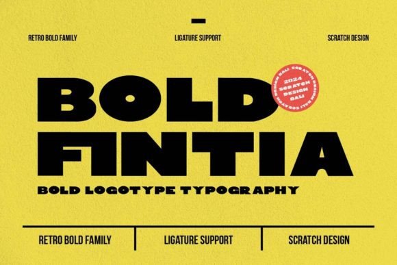 Bold Fintia Font: A Retro Display Typeface for Small Business Branding