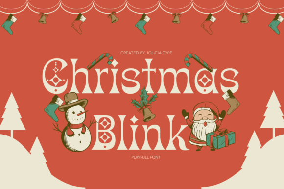 Christmas Blink Font for Festive Crafts and Holiday Products