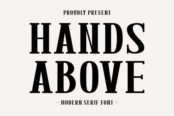 Hands Above Font for Handmade Labels and Shop Branding