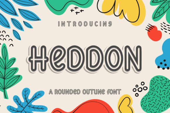 Heddon Font: A Rounded Outline Typeface for Makers