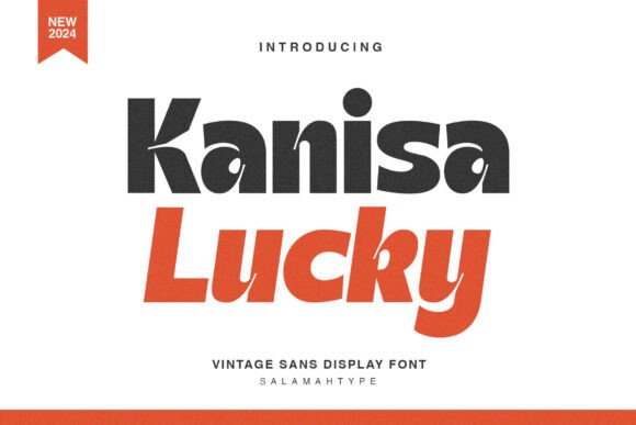 Kanisa Lucky Font: Bold Ink Trap Style for Web Headers