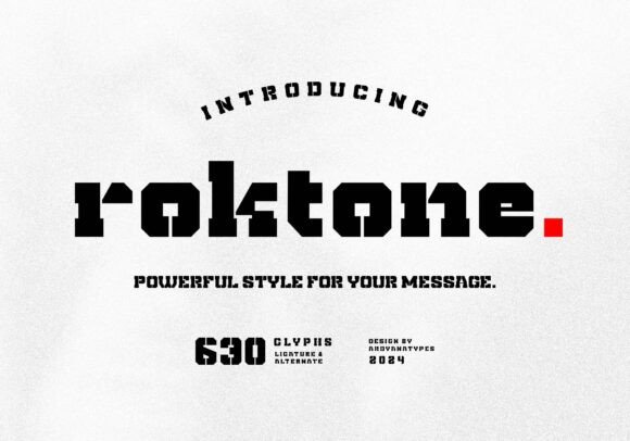 Roktone Font: Bold Block Typography for Modern Web Design